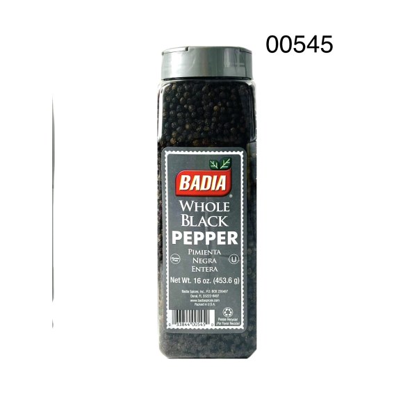 BD PEPPER WHOLE BLACK 6/16 OZ. 6/16OZ
