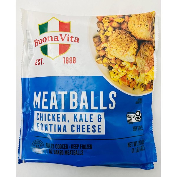 MEATBALL 1OZ CK KALE FONTINA  ALBONDIGA. 10/20OZ