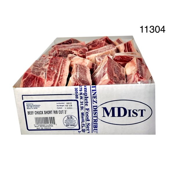 CHUCK SHORT RIB 3"CUT/COSTILLA RES. 1/10LB