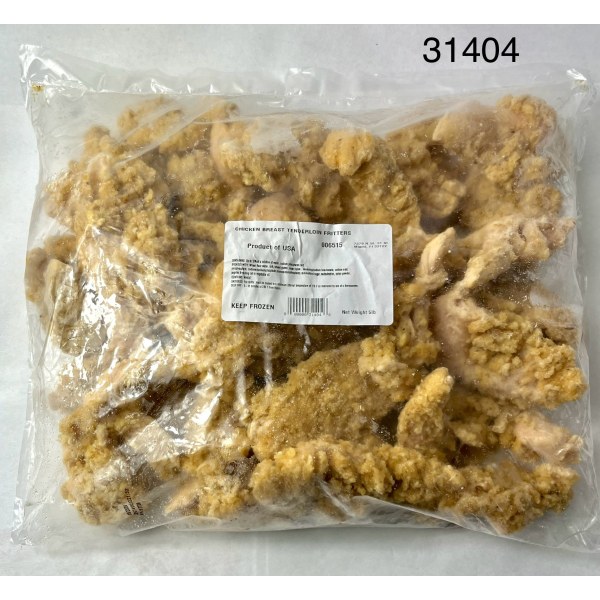 CHICKEN TENDER BREADED RAW/PECHUGA. 4/5LB