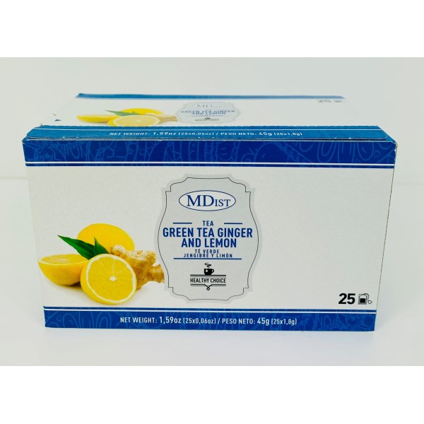 GREEN GINGER & LEMON TEA/TE. 16/25 PACK