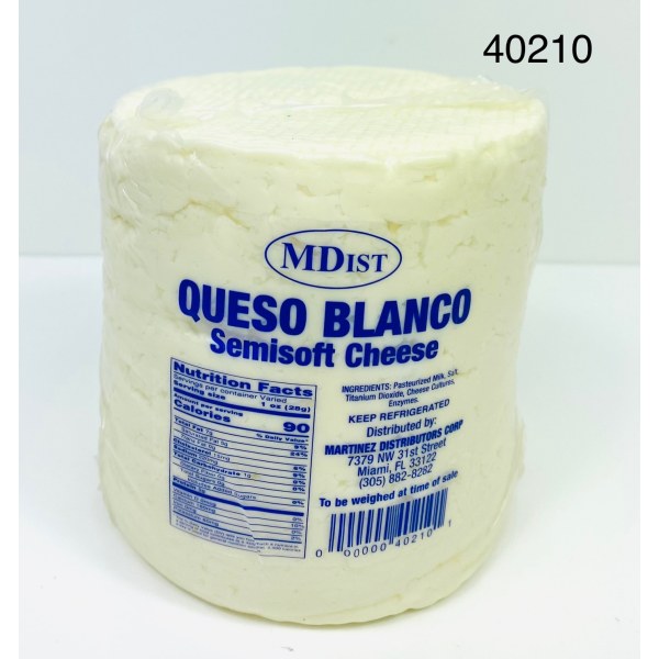 WHITE CHEESE SMALL WHEEL/QUESO BLANCO. 6/2LB