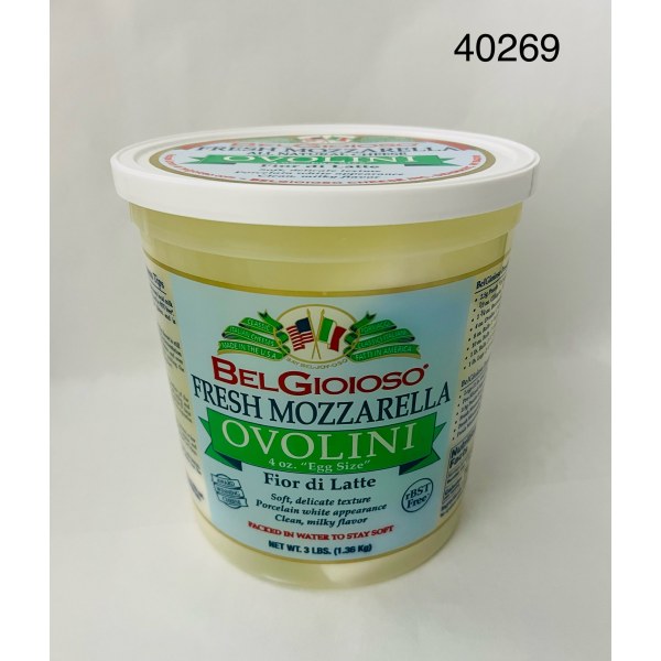 FRESH MOZZARELLA OVOLINE WATER PACK. 2/3LB