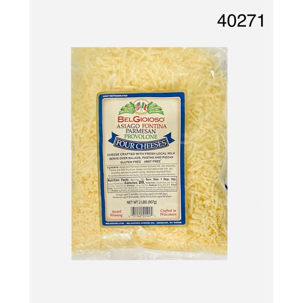 FOUR CHEESE SHREDDED. 12/2LB