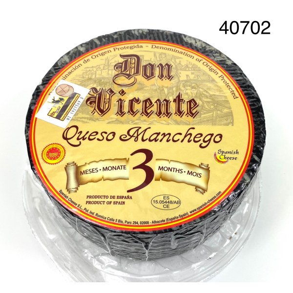 MANCHEGO CHEESE 3MONTH WHEEL/QUESO. 2/7LB