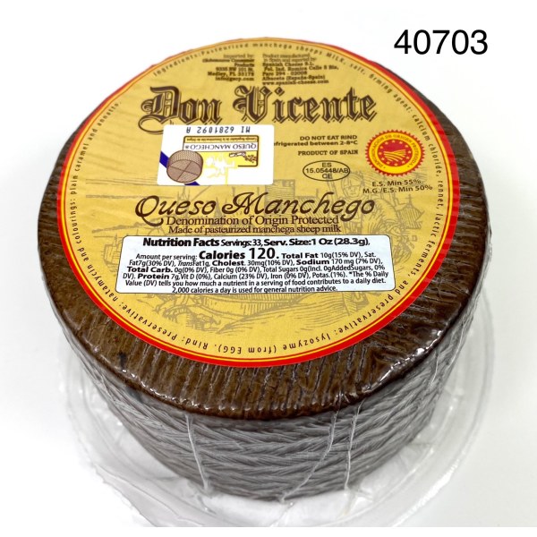 MANCHEGO CHEESE 3MONTH MINI/QUESO. 6/2LB