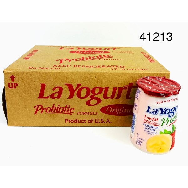 STRAWBERRY/FRESABANANA YOGURT6OZ. 1/12 PACK