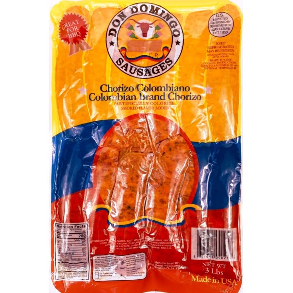 COLOMBIA.SAUSAGE/CHORIZO COLOMBIANO. 8/3LB
