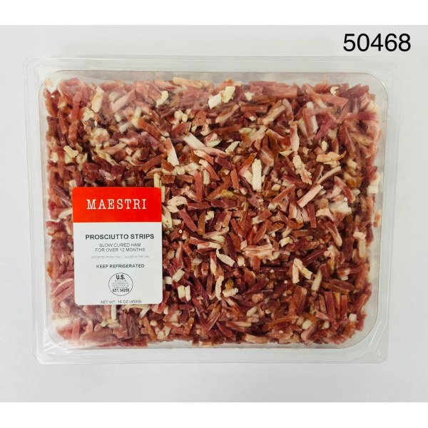 MAESTRI PROSCIUTTO STRIPS. 5/1LB