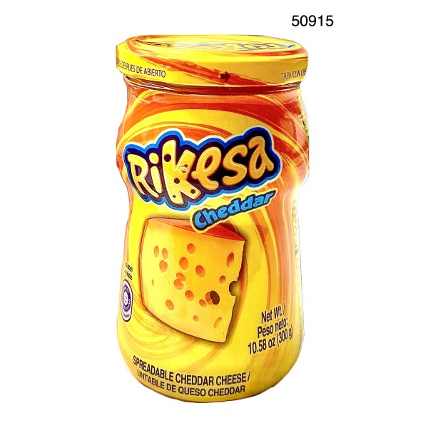 RIKESA CHEDDAR CHEESE SPREAD. 12/10.6OZ