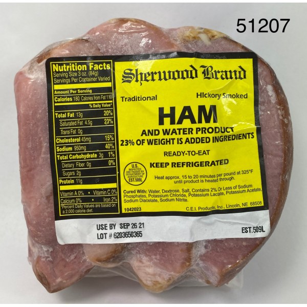 SMOKED HAM CHUNKS/TROZOS JAMON AHUMADO. 13/1.5LB