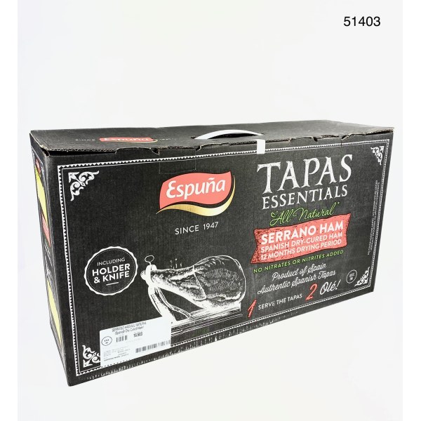 BONEIN SERRANO HAM/JAMON SERRANO SPAIN. 1/17LB