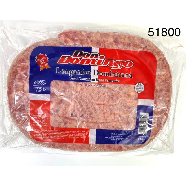 DOMINICAN.LONGANIZA. 8/3LB
