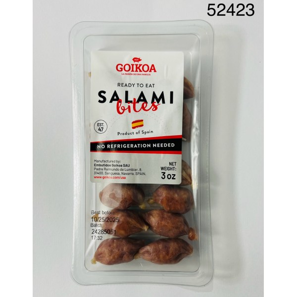 MINI SALAMI BITES 3OZ GOI. 13/3OZ