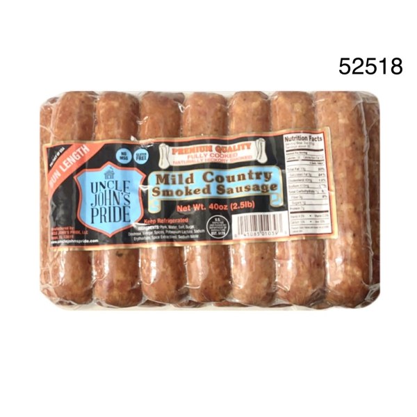 MILD SMOKED SAUSAGE/SALCHICHA. 4/2.5LB