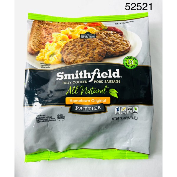 SMITHFIELD PATTIES 19.5OZ. 8/19.5OZ
