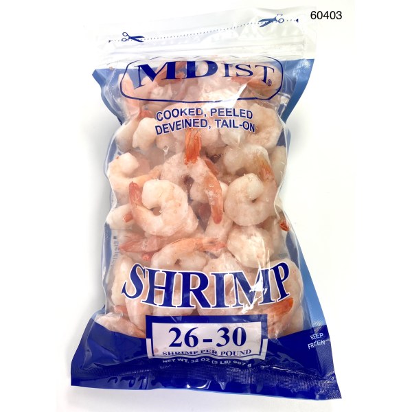 COOKED PLD SHRIMP 26-30/CAMARON. 5/2LB
