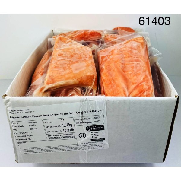 SALMON PORTION 8 OZ. 1/10LB