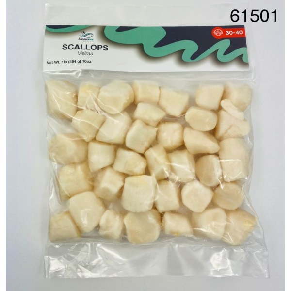 SCALLOP 30-40CT RAW IQF/VIEIRA. 22/1LB