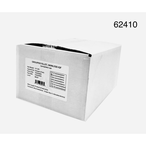 GROUPER FILLET 2/4 OZ 2/5 LB IQF. 1/10LB