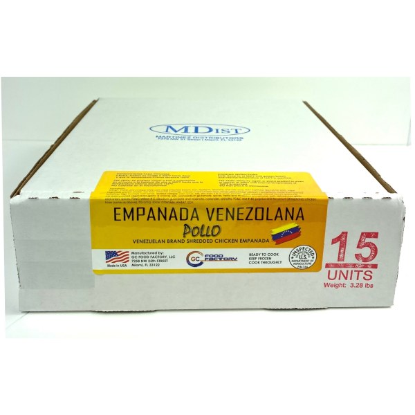 CHICKEN PATTY/EMPANADA VENEZOLANA POLLO. 1/15 PACK