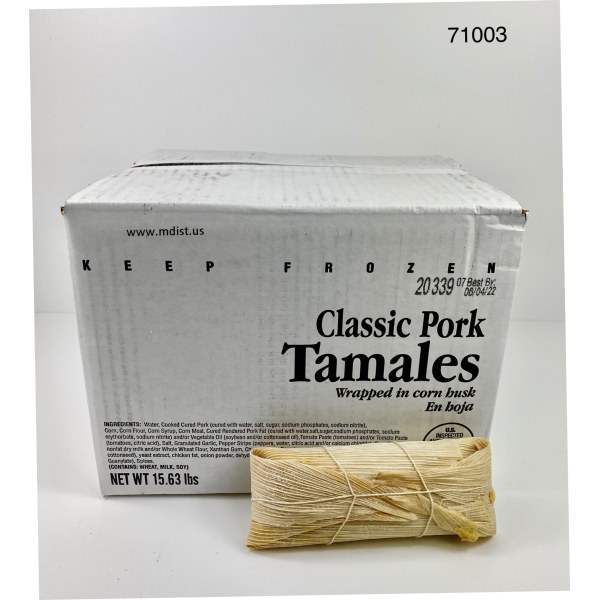 CLASSIC PORK TAMALE 10 OZ/TAMAL. 1/25 PACK