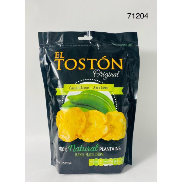 GARLIC LEMON TOSTONS CHIPS. 12/6OZ
