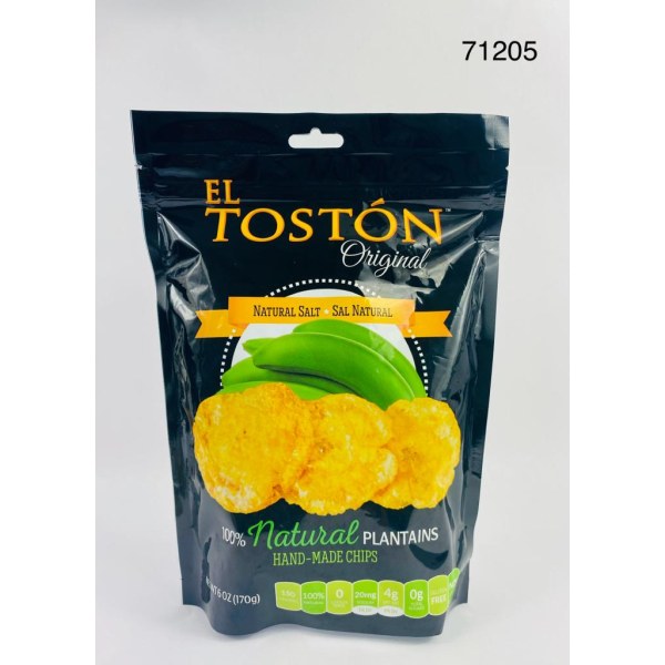 NATURAL SALT TOSTON CHIPS. 12/6OZ