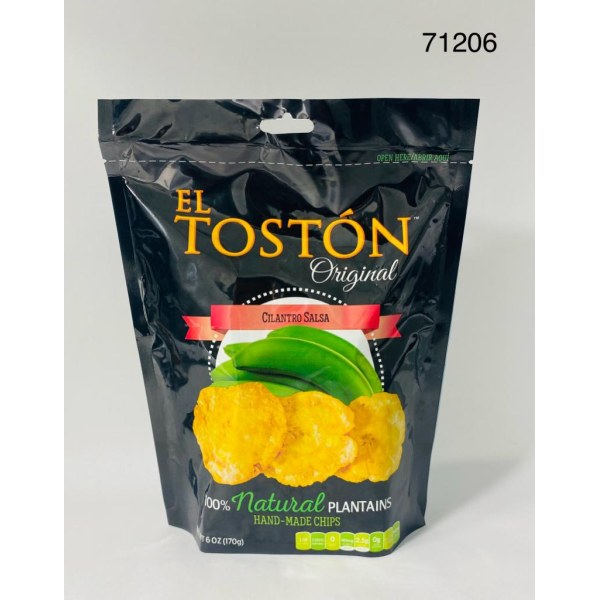 CILANTRO SALSA TOSTON CHIPS. 12/6OZ