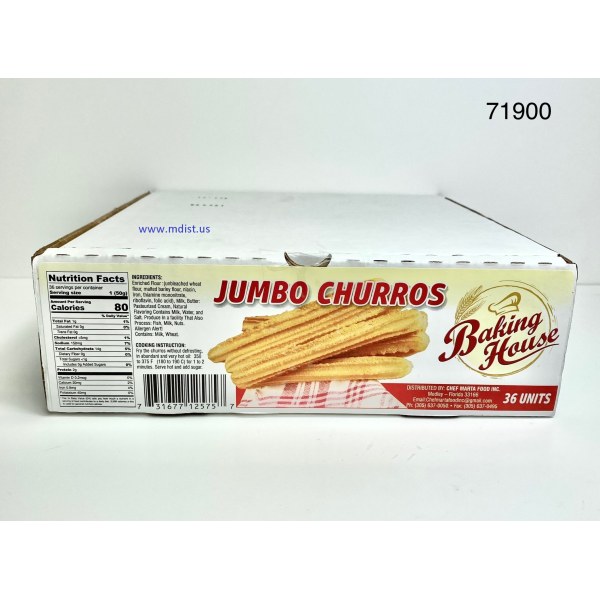 JUMBO CHURROS. 1/36 PACK