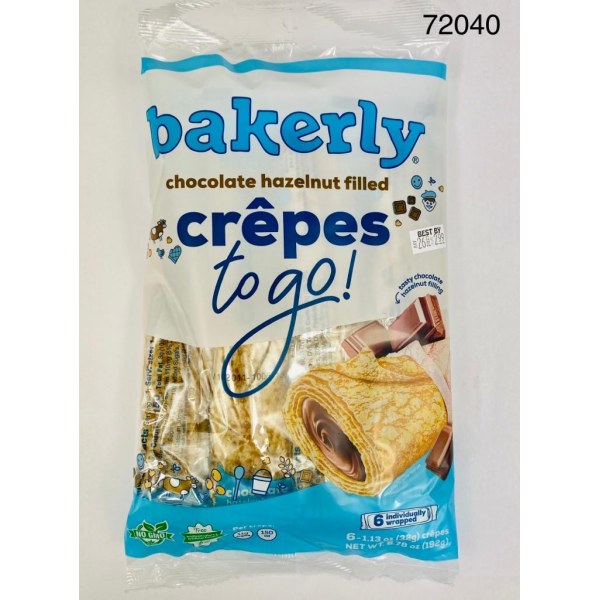 CHOCOLATE HAZELNUT FILLED CREPES. 9/6.78OZ