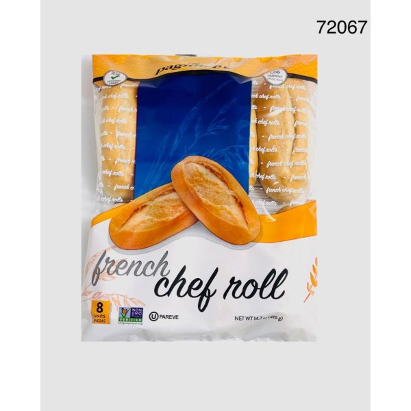 FRENCH CHEF ROLL BREAD BAG/PAN. 18/8 PACK