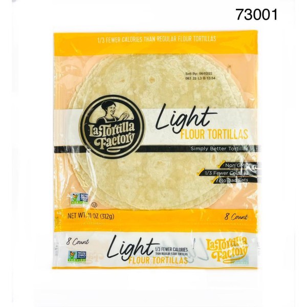 LIGHT FLOUR TORTILLAS. 10/8CT