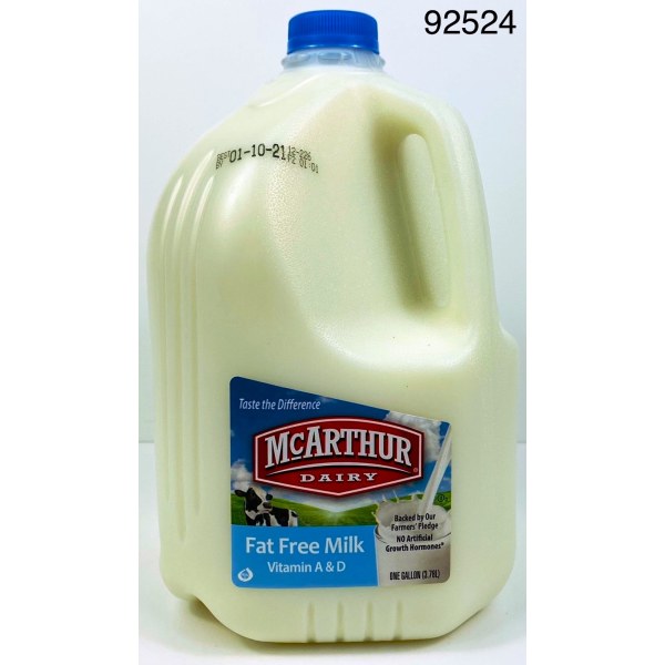 MCARTHUR FAT FREE MILK/LECHE. 4/1 GAL