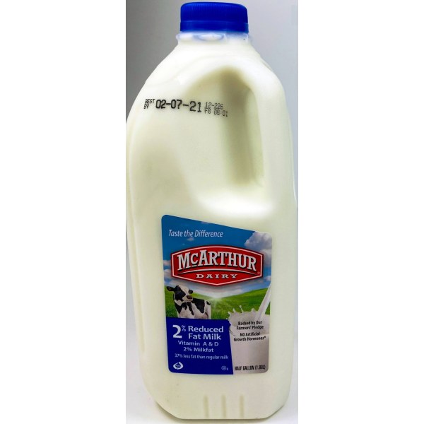 MCARTHUR MILK 2%/LECHE. 9/1/2 GAL
