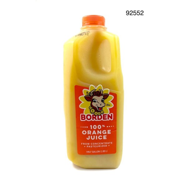 BORDEN ORANGE JUICE/JUGO NARANJA. 9/1/2 GAL