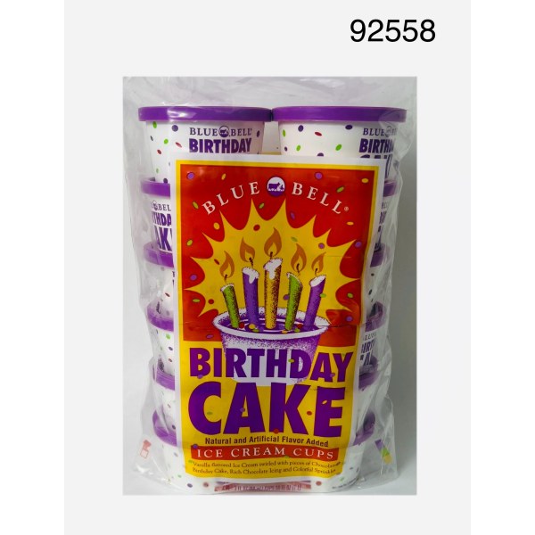 HELADO 12PAK BIRTHDAY CAKE           CUP. 1/12PACK