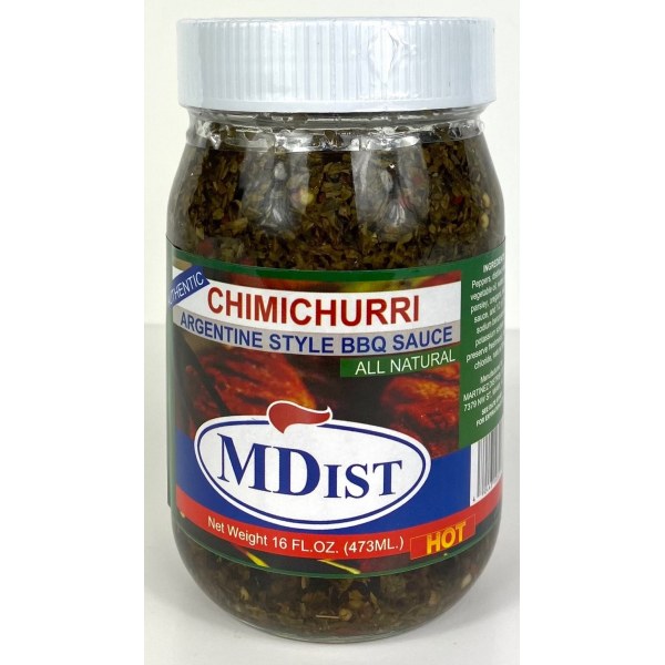 HOT CHIMICHURRI SAUCE/CON PICANTE. 12/16OZ