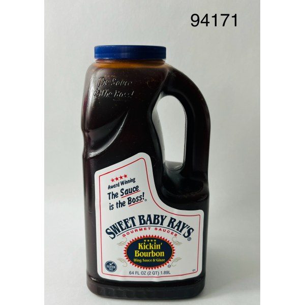 SBR'S KICKIN BOURBON WING SAUCE. 4/64OZ