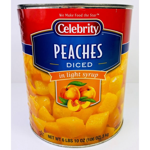DICED PEACH/MELOCOTON CORTADO. 6/106 OZ