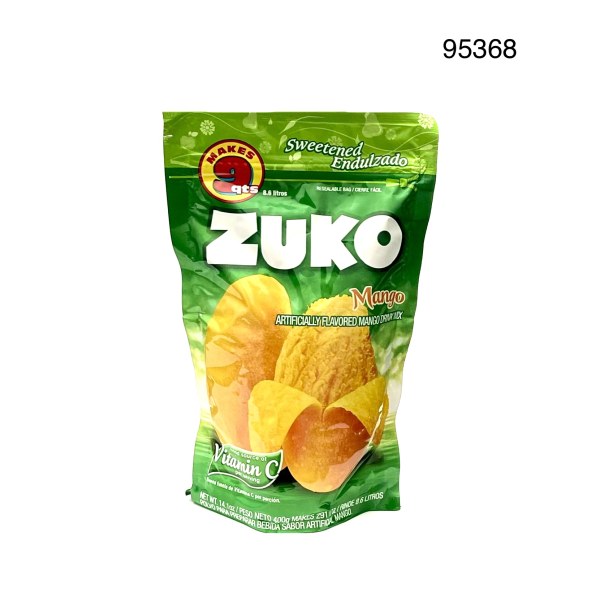 ZUKO MANGO     POWDERED DRINK MIX. 12/14.1OZ