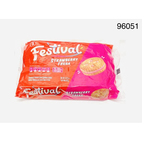 FESTIVAL STRAWBERRY   COOKIE BAG GALLETA. 24/14.21OZ